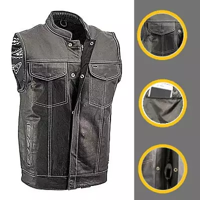 Event Leather Motorbike Vests