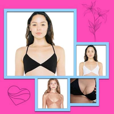 9 American apparel spandex cross back cotton bras