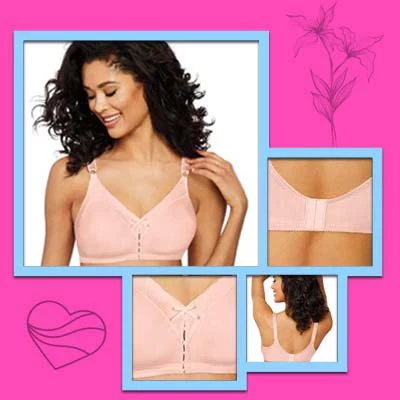 7 Bali design double support cotton bras for sensitive skin