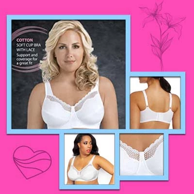 6 Exquisite form fully women cotton bras for sensitive skin