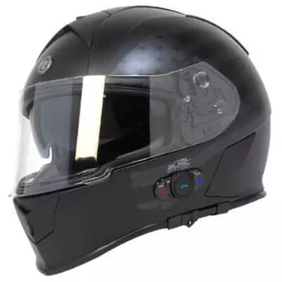 Torc T14B Bluetooth Integrated Mako Full Face Helmet with Flag Graphic