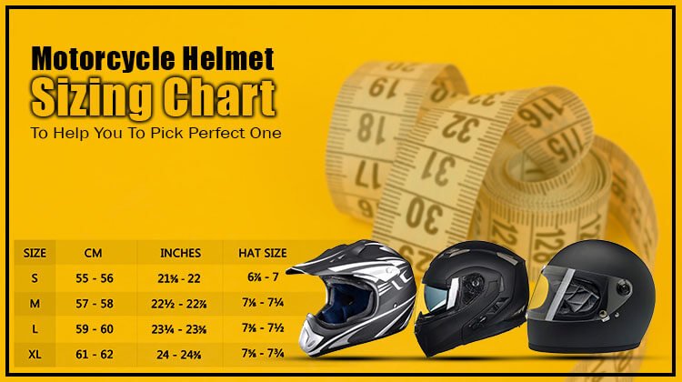 Motorcycle Helmet Sizing Chart To Help You Choose Right