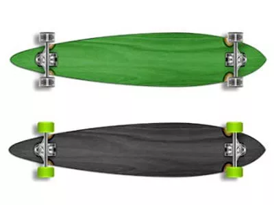 Yocaher blank/checker complete pintail longboard