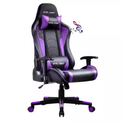 17. GTRACING Gaming Chair with Bluetooth Speakers Game Heavy Duty Computer Desk Chair