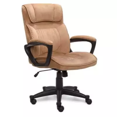 19. Serta Hannah Microfiber Office Chair Ergonomic Soft Fabric