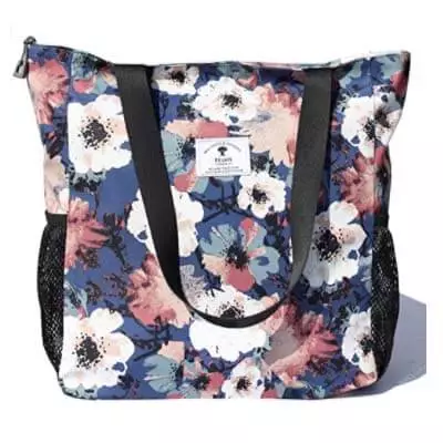  ESVAN Original Floral Water Resistant Large Tote Bag 