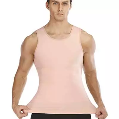 Mens Compression Shirt Slimming Body Shaper Vest