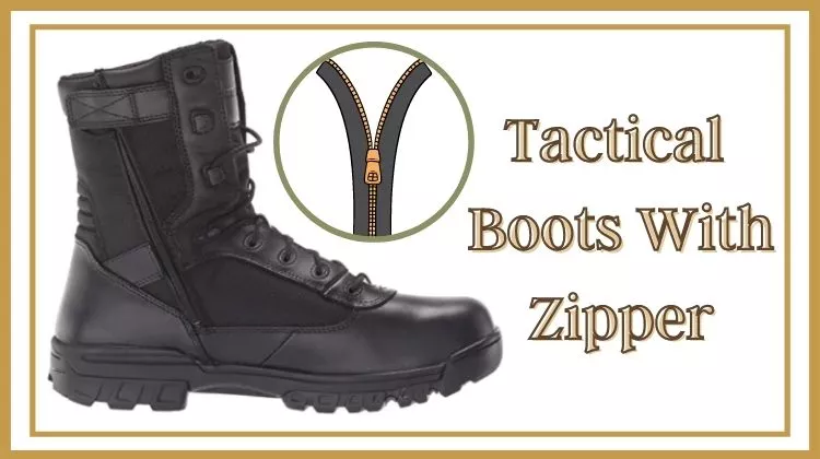 Tactical Boots With a Zipper For Easy To Wear And Move