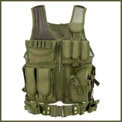 Gonex Tactical Molle Vest Military Airsoft Paintball Vest Assault Swat Vest Adjustable Lightweight