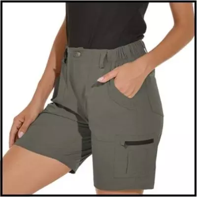 VOYAGER Women's Lightweight Cargo Shorts for Hiking