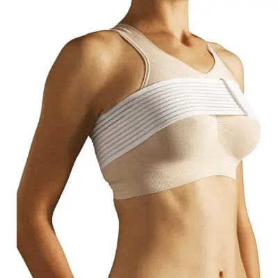 CARFAX Implant Stabilizer Post-Surgery Breast Implant Support Chest Compression Support Band