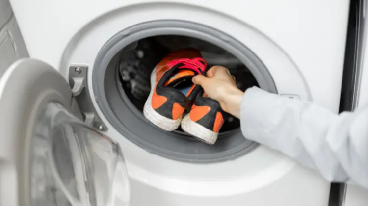 How do you wash shoes in the washing machine?