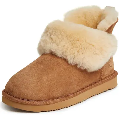 Dearfoams Women's Fireside Shearling browns color