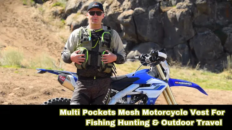 Multi Pockets Mesh Motorcycle Vest For Fishing Hunting & Outdoor Travel 2023
